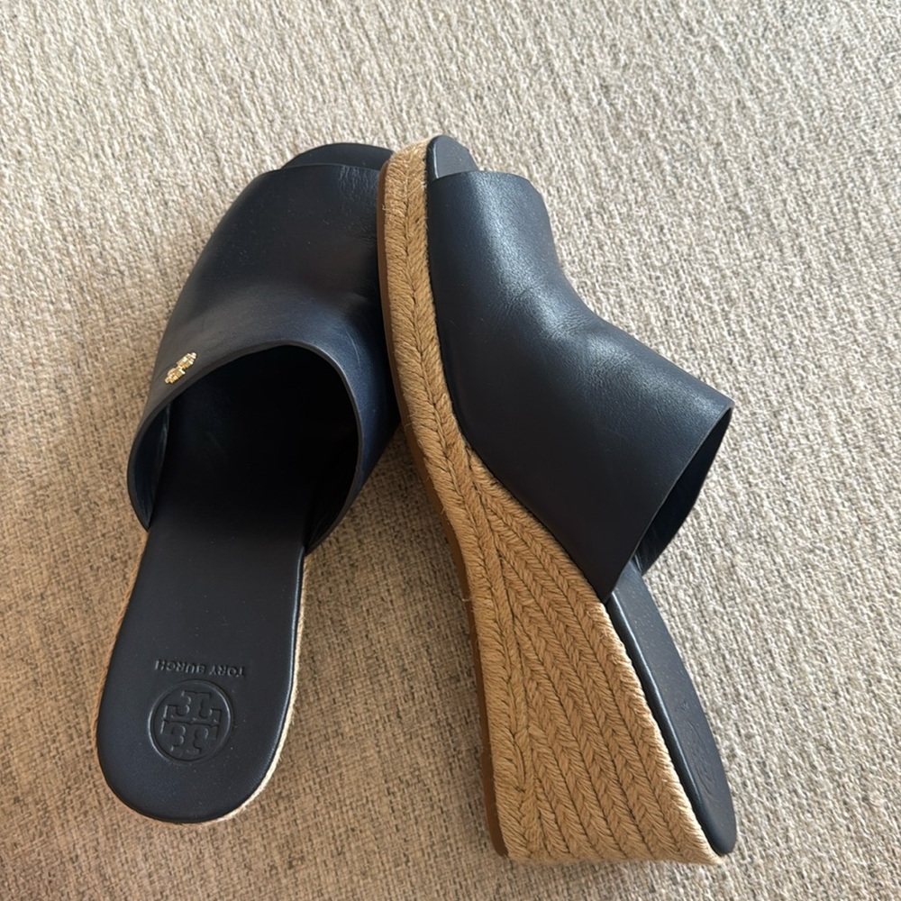 Tory Burch Leather Wedge Sandals Shoes
